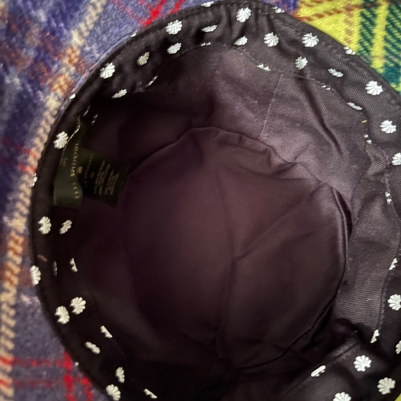 LELE SADOUGHI NWT AUTHENTIC MULTI-COLOR PLAID PATCHWORK FLANNEL BUCKET HAT - Picture 13 of 16